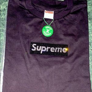Supreme Swarovski Box Logo Tee